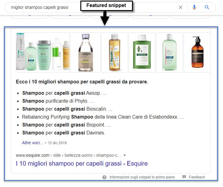 featured snippet