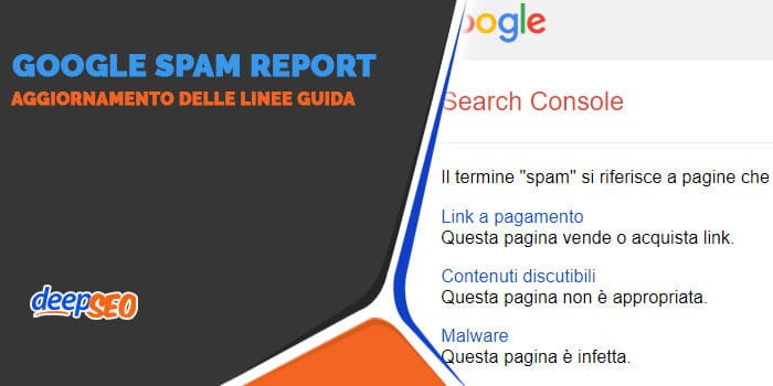 Google aggiorna le linee guida per gli spam report e per le azioni manuali