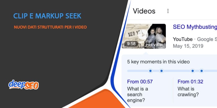 Dati strutturati per i video con Clip e markup Seek